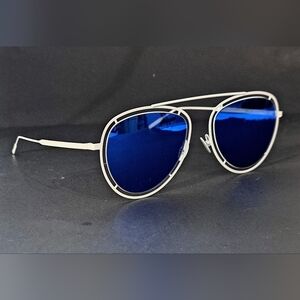 SEE 1530 Sunglasses Aviator White/blue New Unisex Made In Italy